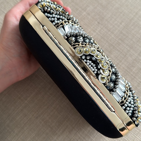 Aldo Embellished Black Clutch - Picture 6 of 9
